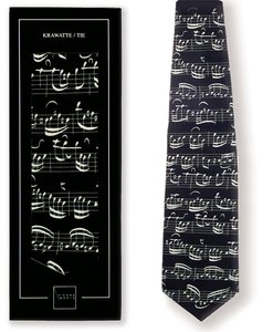 [78363] Krawatte Notenblatt schwarz