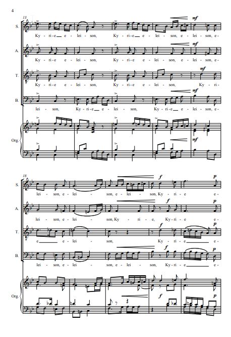 Missa brevis - Zweite Vocalmesse in B