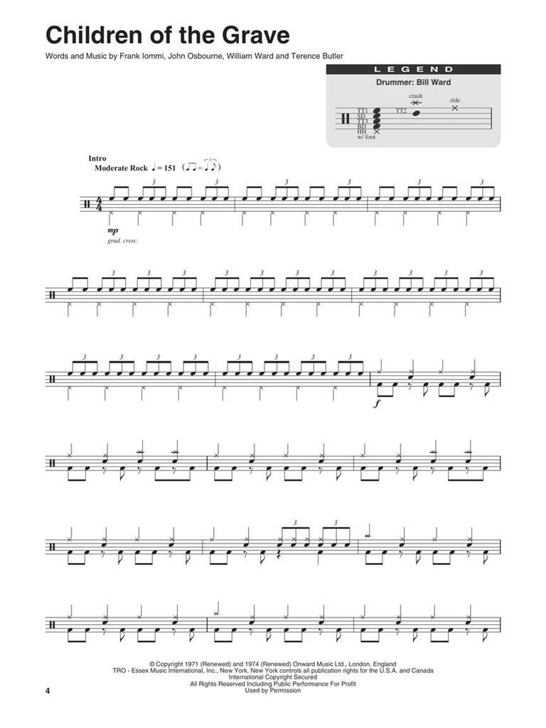 Black Sabbath - Drum Play-Along Vol. 22
