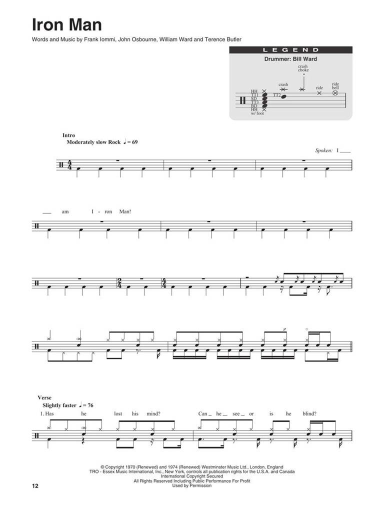 Black Sabbath - Drum Play-Along Vol. 22