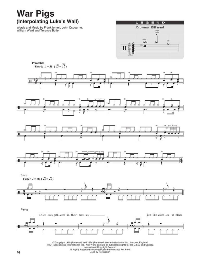 Black Sabbath - Drum Play-Along Vol. 22