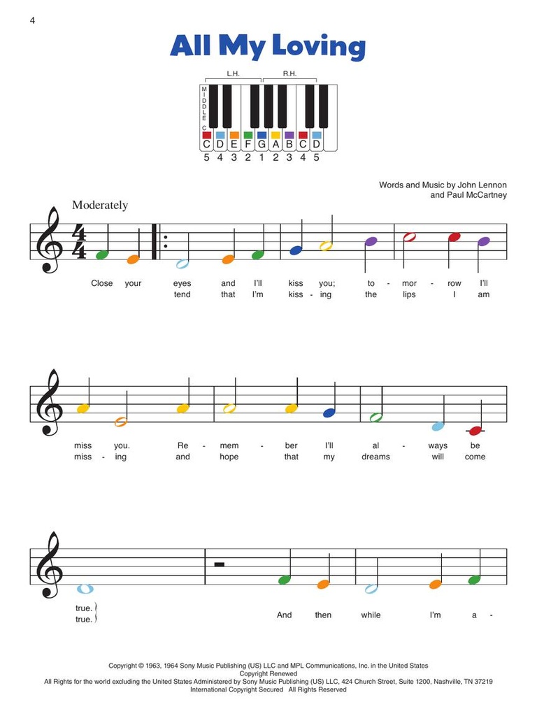 The Beatles - Piano-by-Color