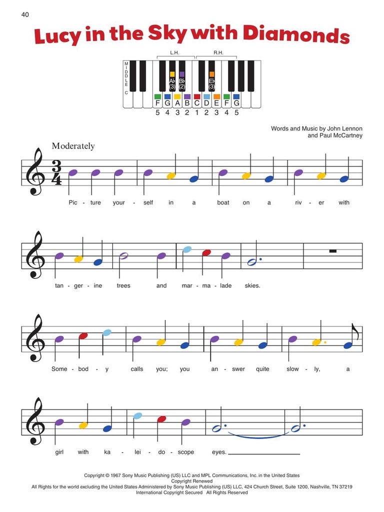 The Beatles - Piano-by-Color