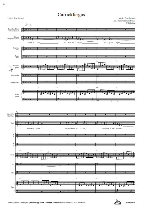 Folksongs from Scotland and Ireland