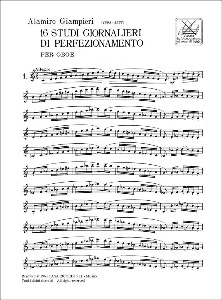 16 studi giornalieri di perfezionamento