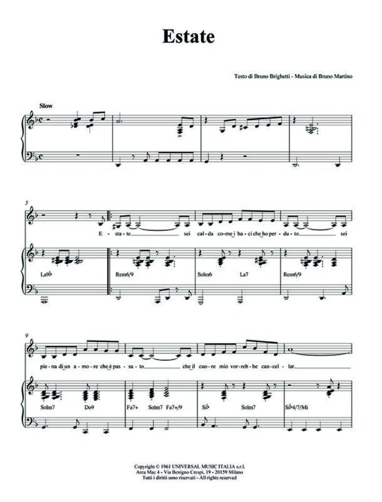 Piano Diamonds Italian Standards