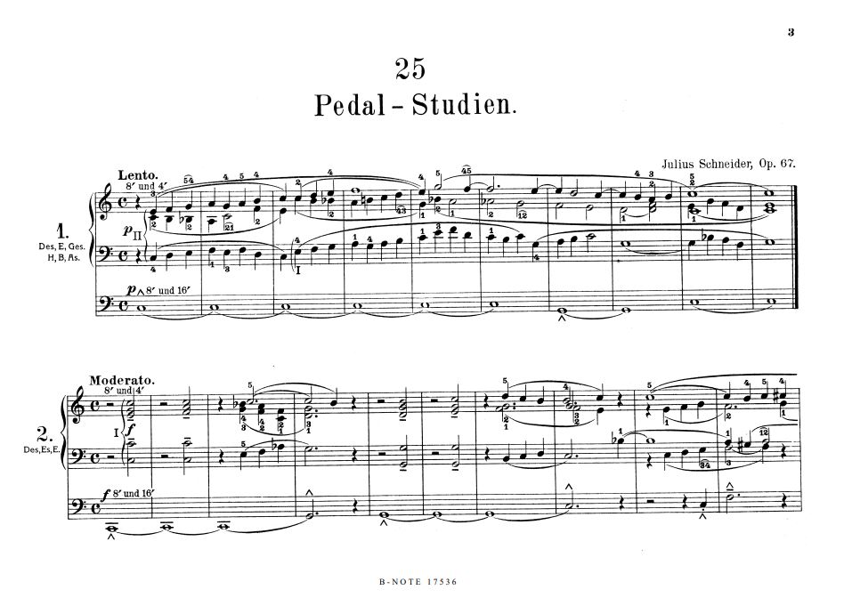 Pedalstudien 1 op. 67