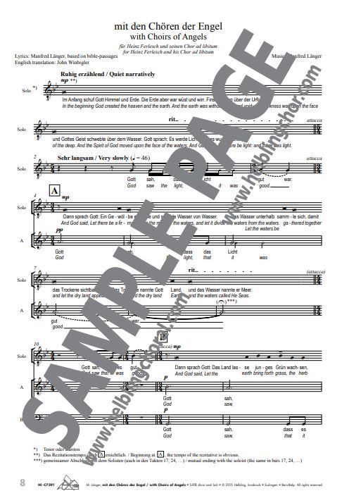 Mit den Chören der Engel / With choirs of angels