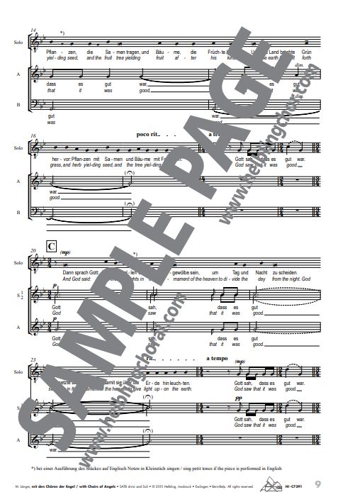Mit den Chören der Engel / With choirs of angels
