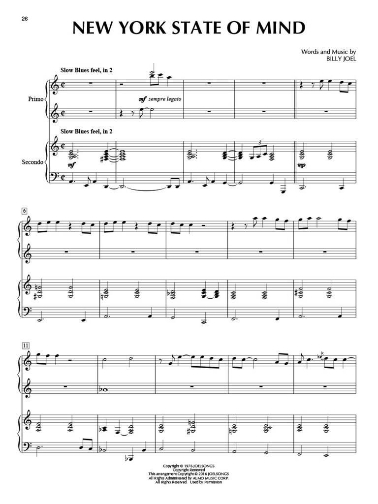 Billy Joel for Piano Duet