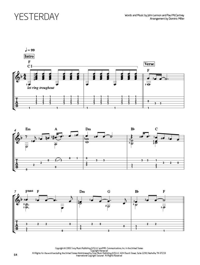 The Beatles arranged for Guitar