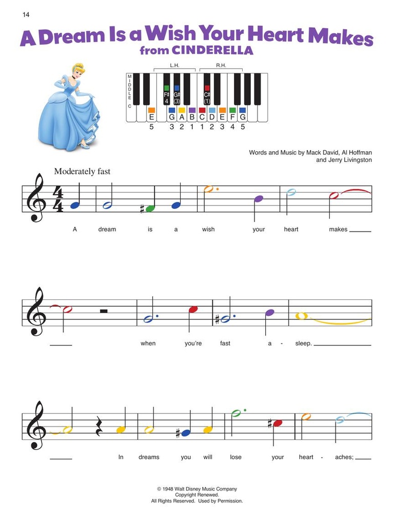 Disney Princess Collection - Piano-by-Color