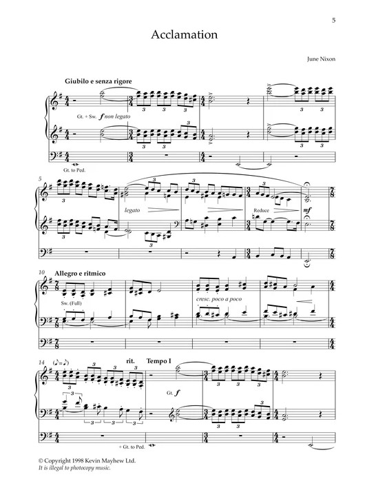 Selected works for organ