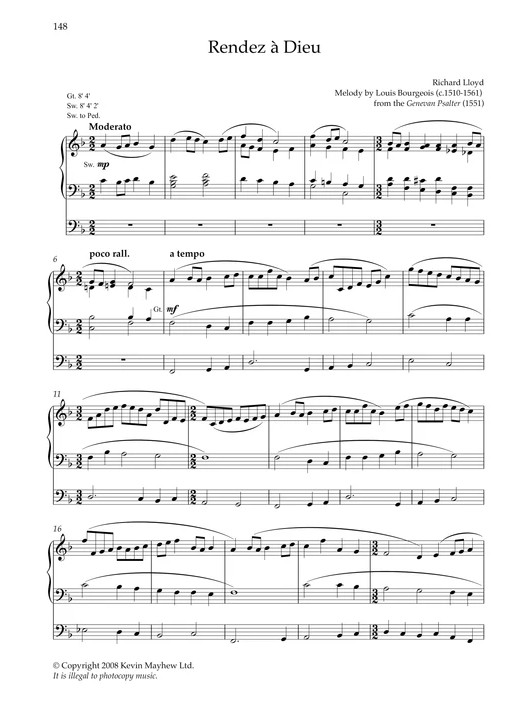 Selected works for organ
