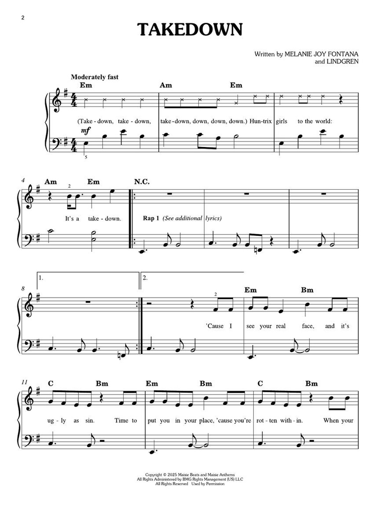 KPop Demon Hunters - Easy Piano Edition