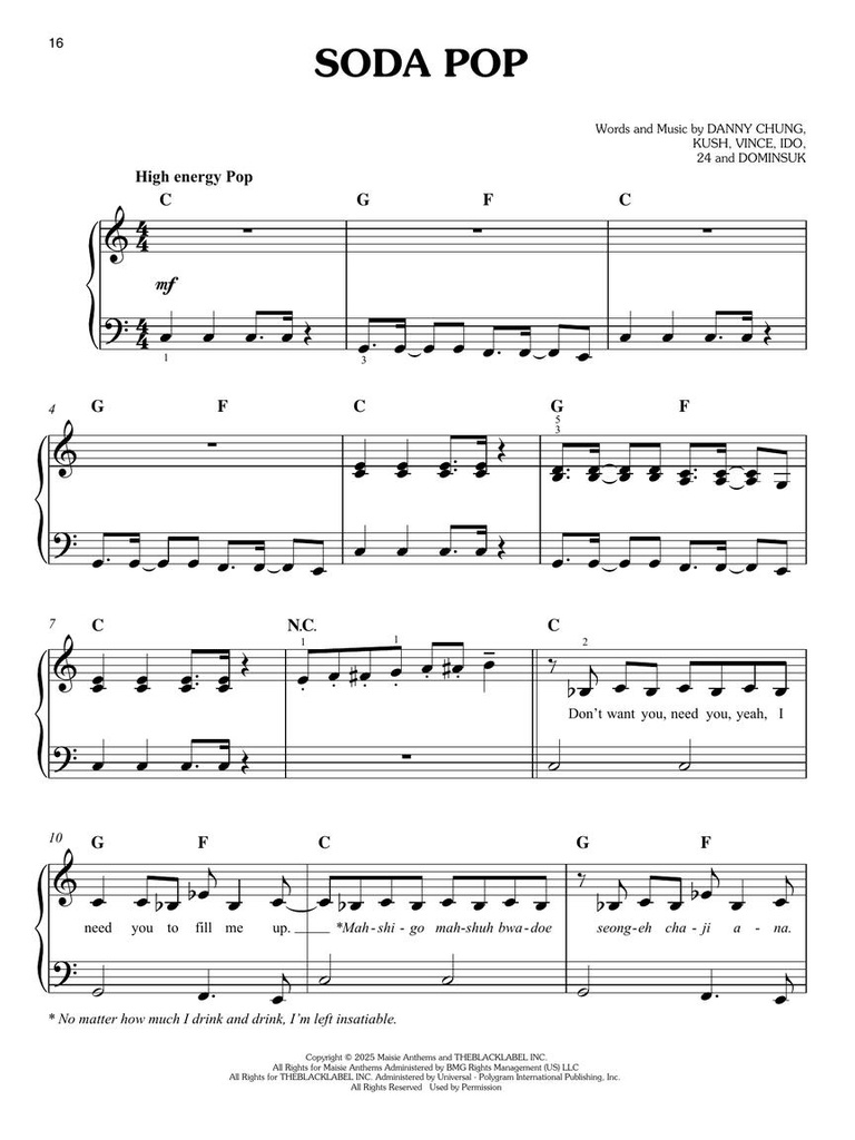 KPop Demon Hunters - Easy Piano Edition