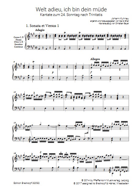 Welt adieu, ich bin dein müde