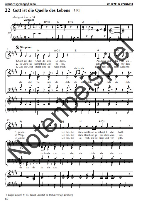 Wurzeln können - Chorbuch