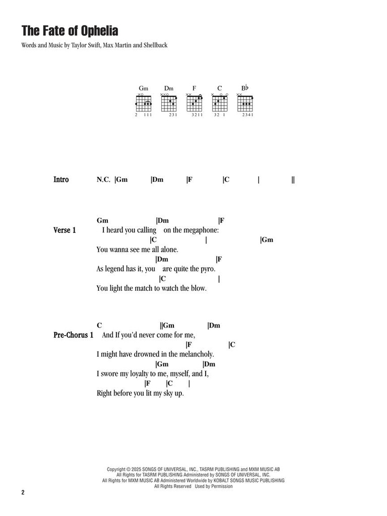 The Life of a Showgirl - Strum & Sing Guitar