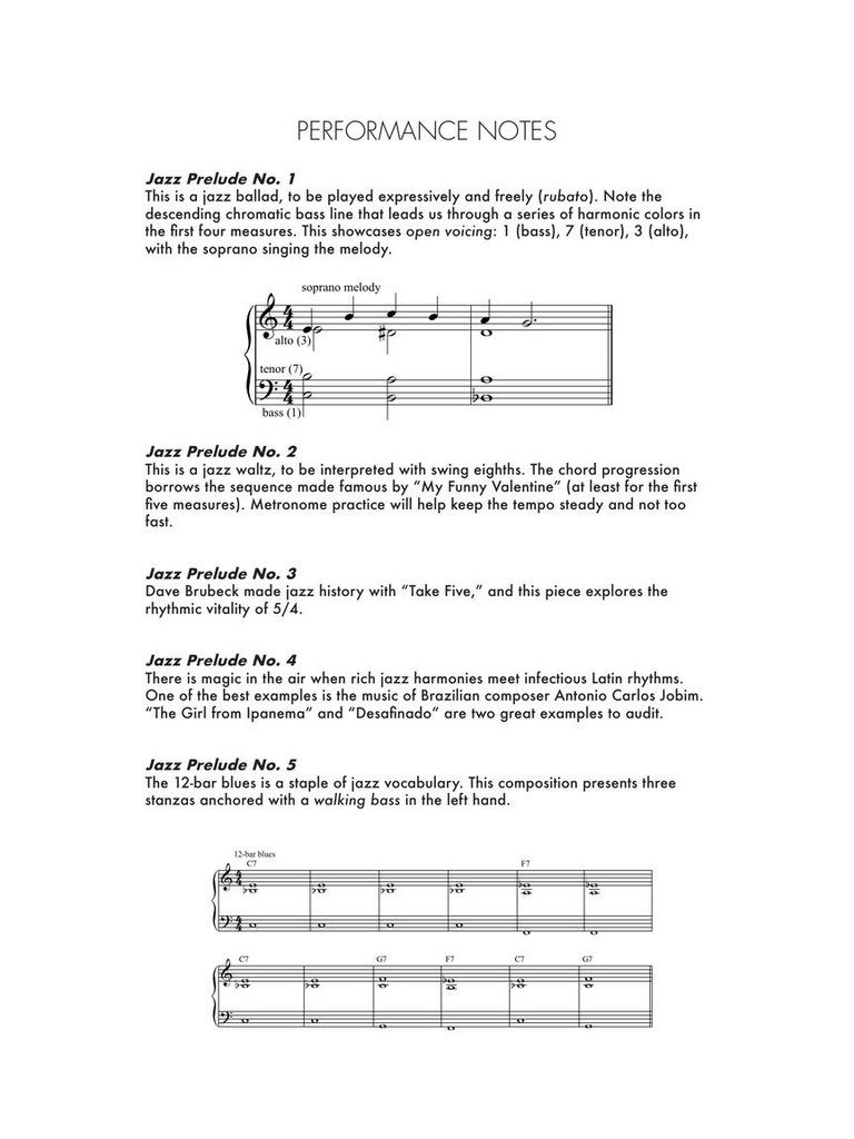 Jazz Preludes for Piano