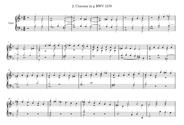 Zwei Chaconnes BWV 1178+1179