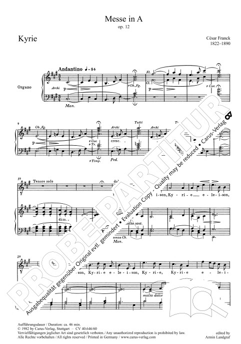 Messe A-Dur op. 12