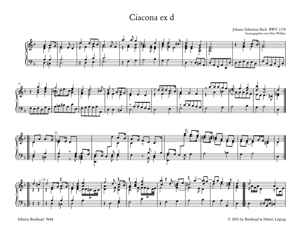 Zwei Chaconnen BWV 1178 + 1179