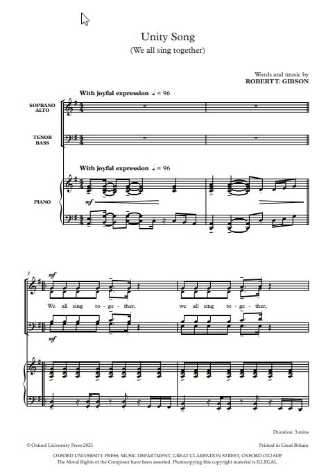 Unity Song (We all sing together)