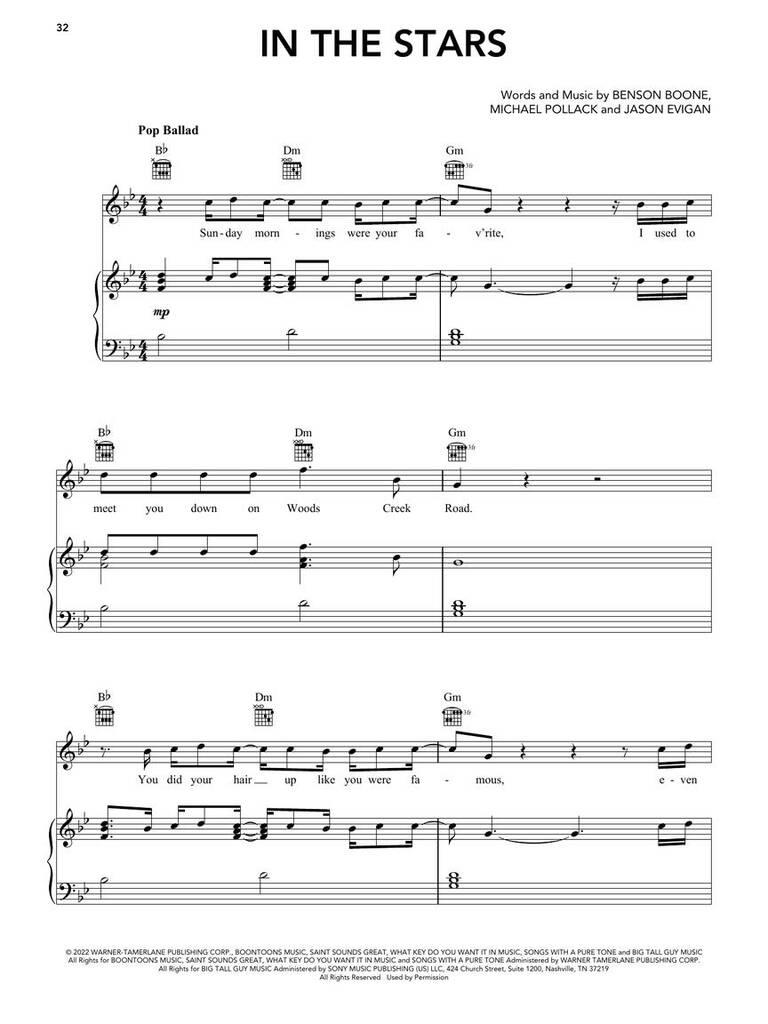 Benson Boone Sheet Music Collection