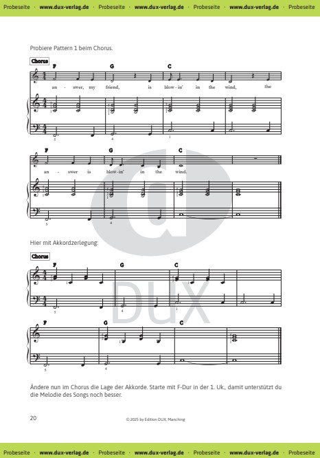 Pop Piano Patterns - Vom Leadsheet zum freien Begleiten