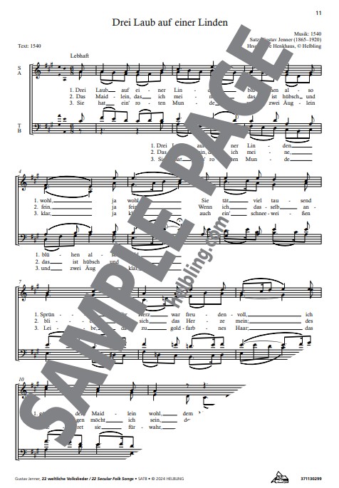 22 weltliche Volkslieder