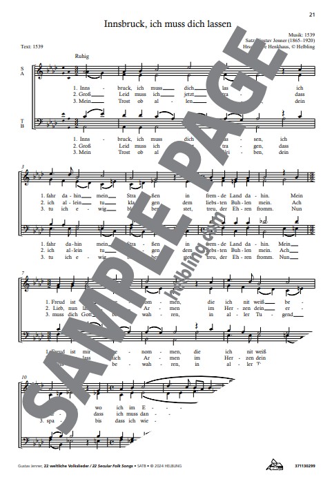 22 weltliche Volkslieder