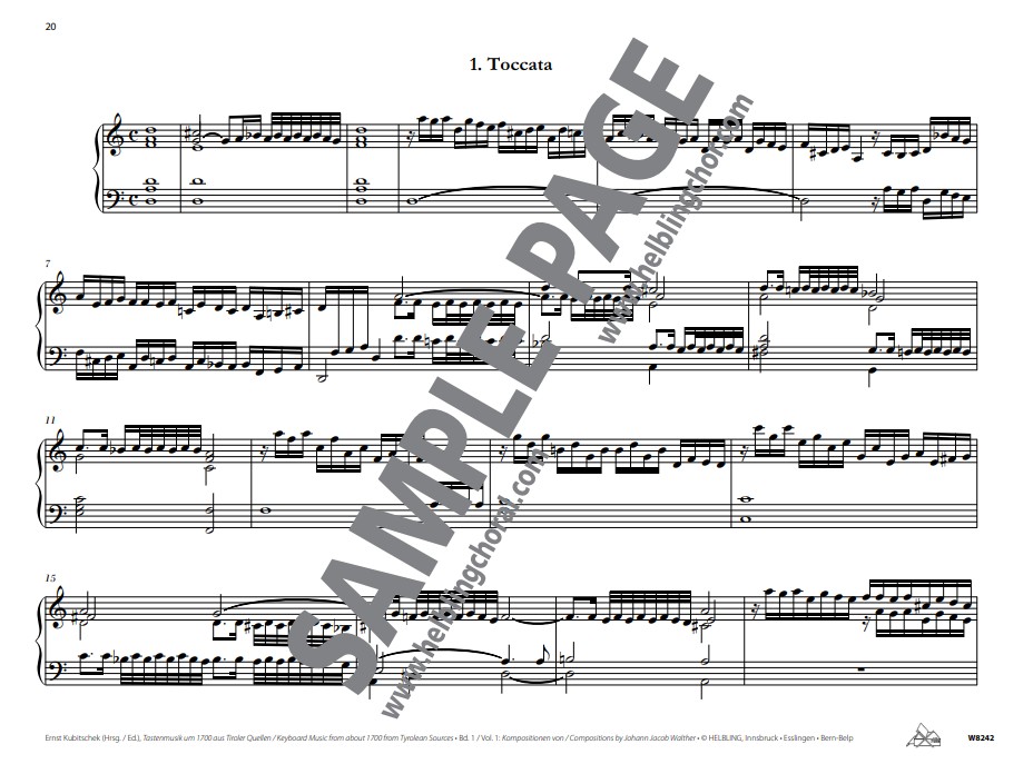 Tastenmusik um 1700 aus Tiroler Quellen Band 1