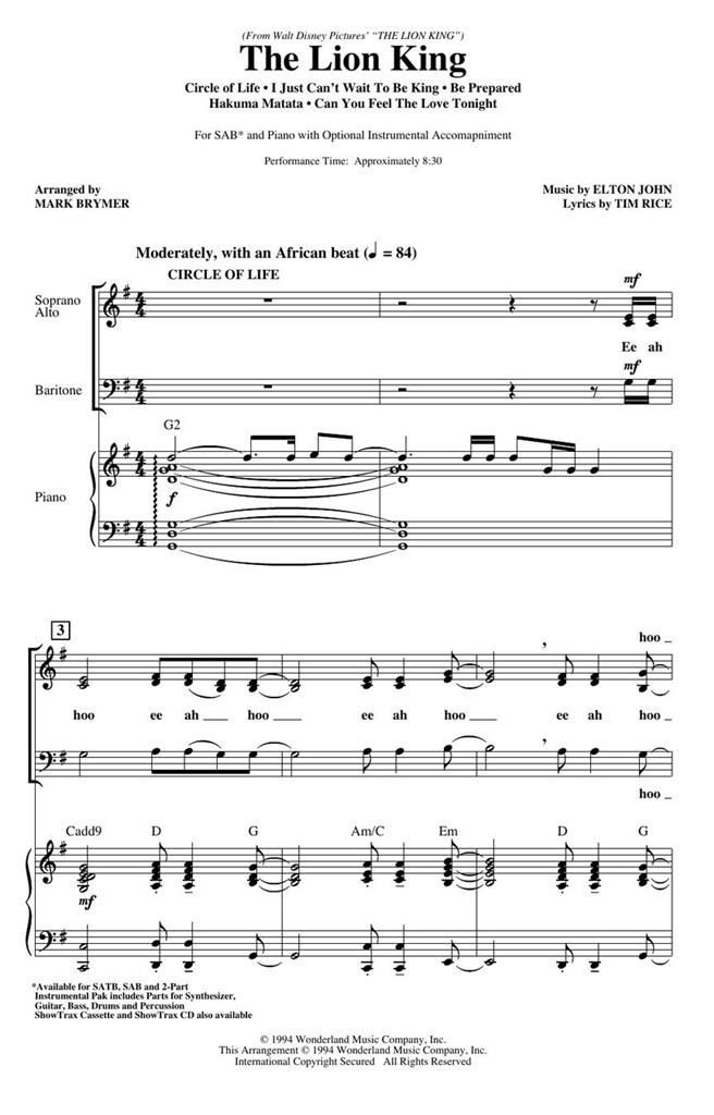 The Lion King - Medley