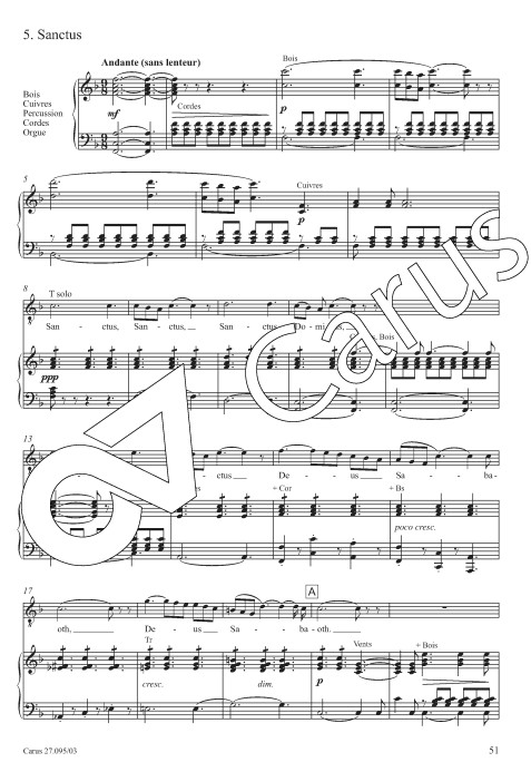 Messe solennelle de Sainte Cecile (Cäcilienmesse), CG 56