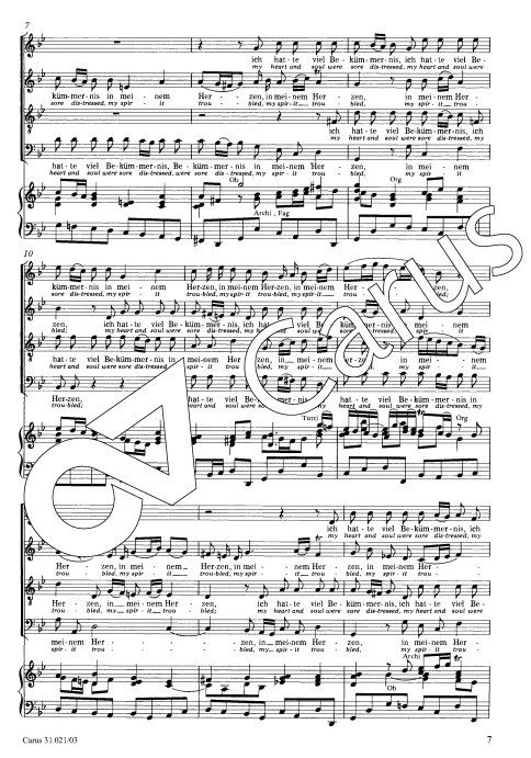 Ich hatte viel Bekümmernis, BWV 21
