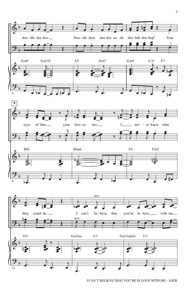 I can't believe that you're in love with me