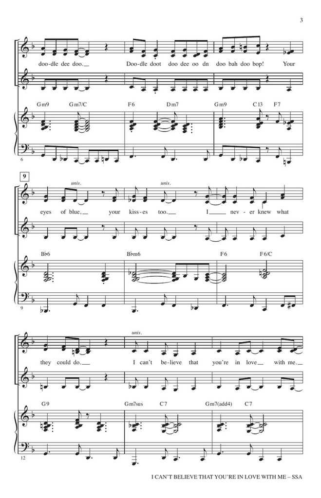 I can't believe that you're in love with me