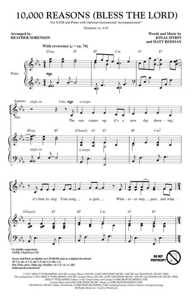 10000 Reasons (Bless the Lord)