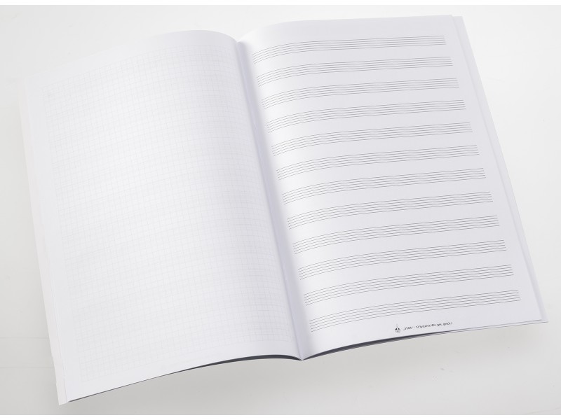 Notenheft A4 12 linig mit Zwischenblatt