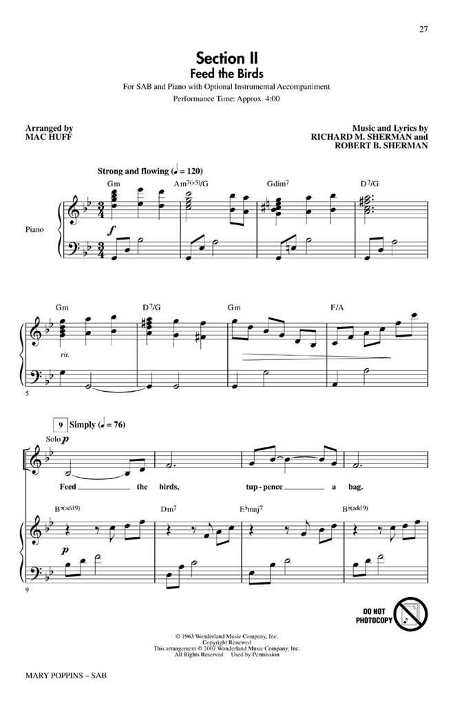 Mary Poppins : The Musical - Choral Highlights