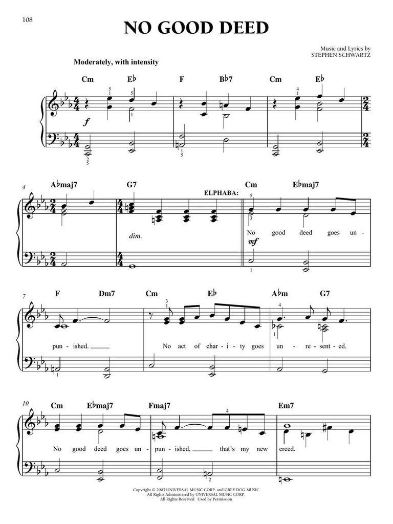 Wicked - Complete Easy Piano Collection