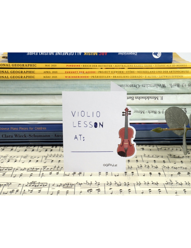 Stand Memo Pad Geige