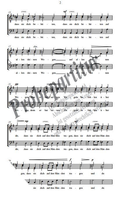 Denn er hat seinen Engeln befohlen aus "Elias"