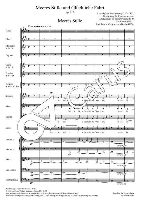 Meeres Stille und glückliche Fahrt op. 112