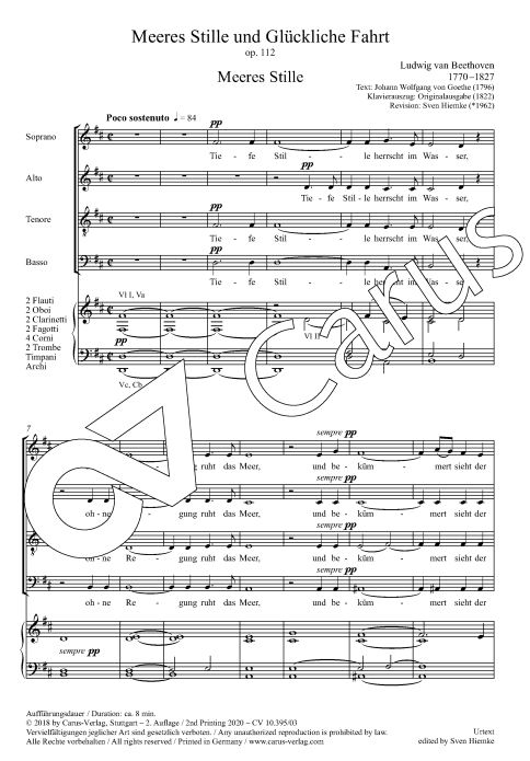 Meeres Stille und glückliche Fahrt op. 112