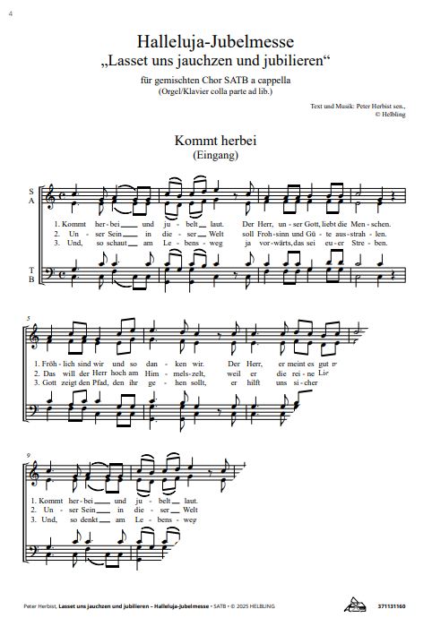 Lasset uns jauchzen und jubilieren - Halleluja-Jubelmesse