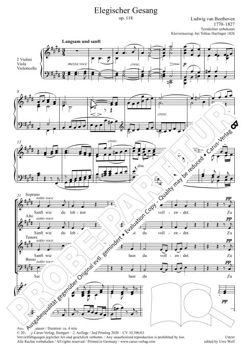 Elegischer Gesang op. 118