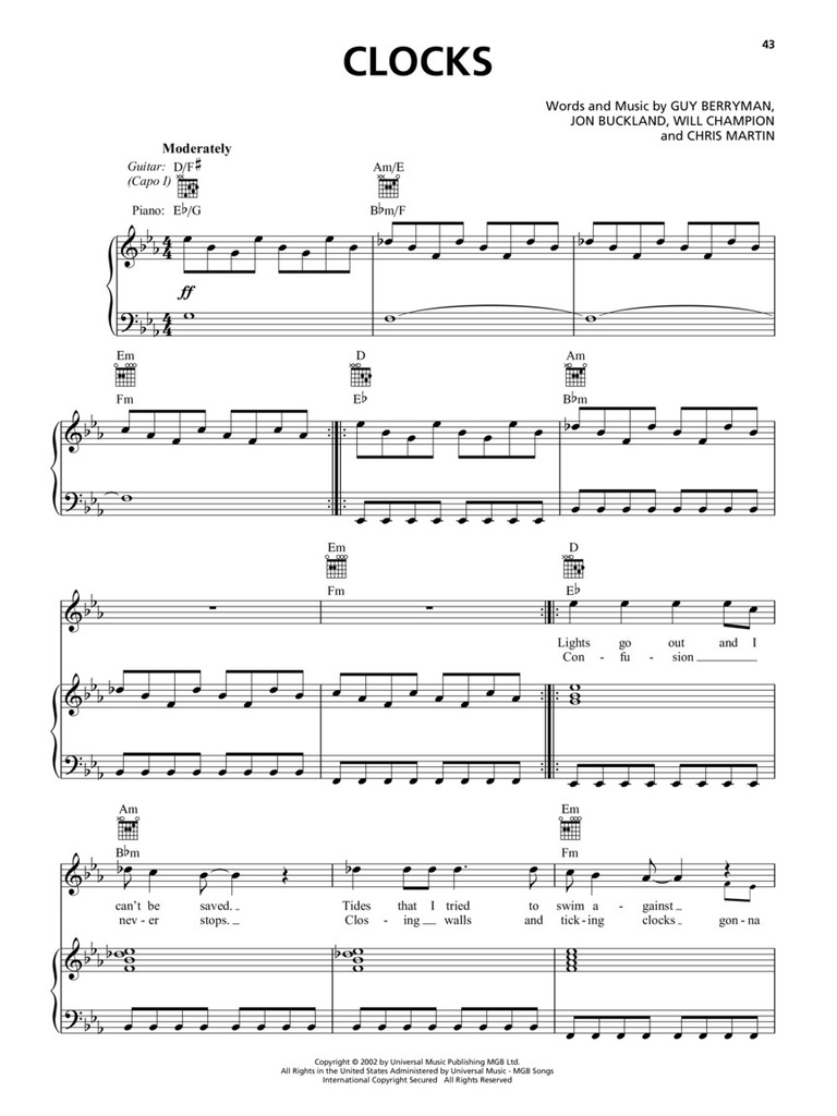 Pop Hits - Vocal Sheet Music