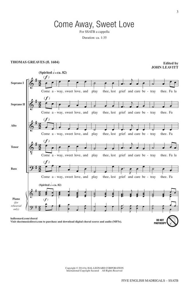 Five English Madrigals